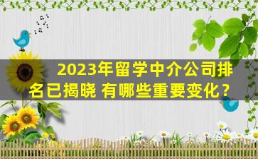 2023年留学中介公司排名已揭晓 有哪些重要变化？